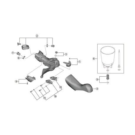 Levier de Frein Avant Shimano GRX ST-RX810 pour Tige de Selle Télescopique